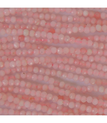 BeauMonde Bijoux - Opale rose 2 mm perle ronde facettée A Pérou