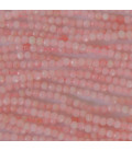 Opal pink 2 mm round faceted bead Peru