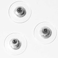 Poussette plastique méta argenté 12 mm