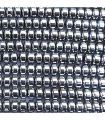 Hematite about 3/4X6 mm smooth silver washer - BeauMonde Bijoux