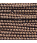 Hématite cuivrée 3/3.2 mm environ perle ronde facettée mat