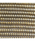 Hematite about 3x6/6.2 mm large smooth rounded golden washer