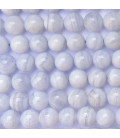 BeauMonde Bijoux - Calcédoine 8 mm perle ronde AA Afrique (Malawi)