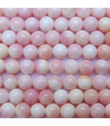 BeauMonde Bijoux - Nacre 6 mm rose/blanc perle ronde A+ Bahamas