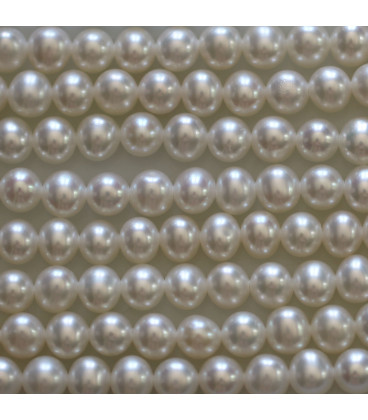 BeauMonde Bijoux - Perle de culture d'eau douce 5/6 mm environ ronde/patatoe qualité A Chine