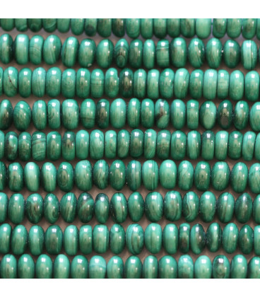BeauMonde Bijoux - Malachite 3x6 mm rondelle lisse qualité AA Congo