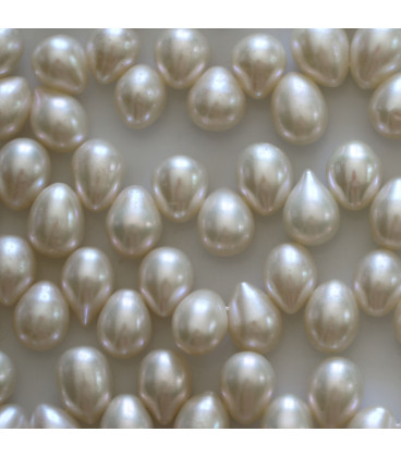 Freshwater cultured pearl 8x10 mm top drilled drop China - BeauMonde Bijoux