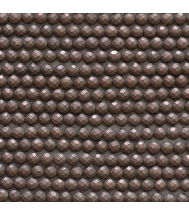 BeauMonde Bijoux - Hématite 3 mm environ perle facetté bronze mat
