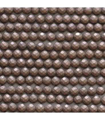 BeauMonde Bijoux - Hématite bronze 4 mm environ perle ronde facettée mat