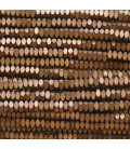Hématite cuivrée 1x2 mm environ carré diamanté mat