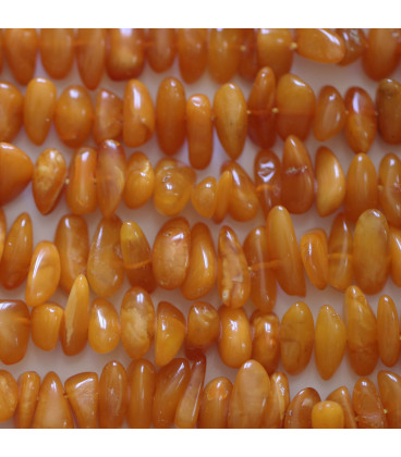 BeauMonde Bijoux - Ambre naturel 11/12 mm environ chips ton caramel Lituanie