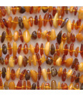Amber natural about 8/21mm mixed chips mounted in complete necklace Lithuania