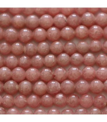 BeauMonde Bijoux - Rhodocrosite 6 mm perle ronde AA Argentine