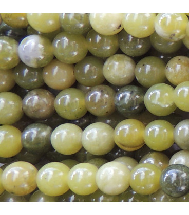 BeauMonde Bijoux - Jade vert 6/6.2 mm environ perle ronde A Chine