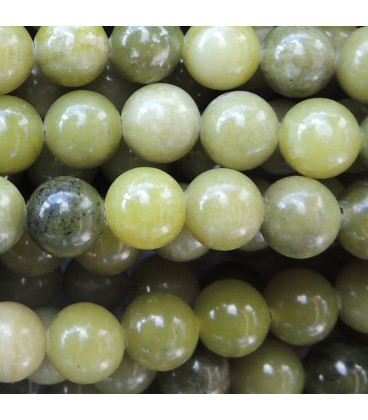 Jade green 6 mm round bead China - BeauMonde Bijoux