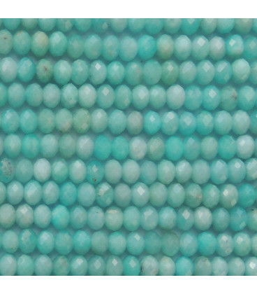 Amazonite 2x4 mm mixed faceted washer A Peru - BeauMonde Bijoux
