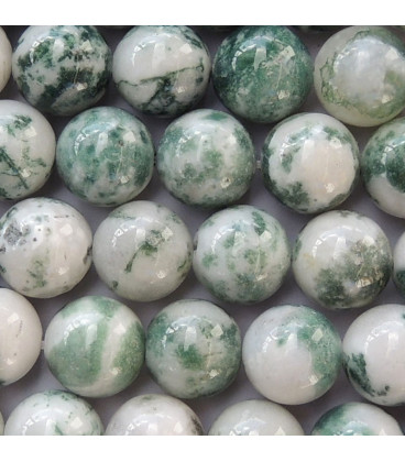 Agate tree 10 mm round bead - BeauMonde Bijoux