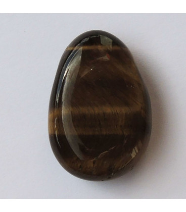 Pendant about 20x27 mm tiger's eye pebble pierced in the width Africa - BeauMonde Bijoux