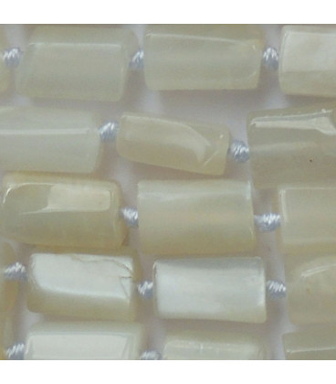 Moonstone 7/8x11/12 mm white irregular rectangle Tanzania - BeauMonde Bijoux