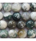 Agate tree 10 mm (tree) round bead quality AB Madagascar - BeauMonde Bijoux