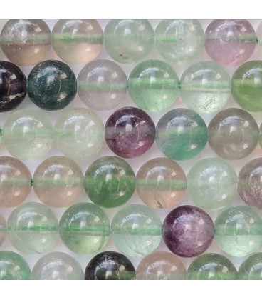 BeauMonde Bijoux - Fluorite 8 mm environ perle ronde A+ Afrique du Sud