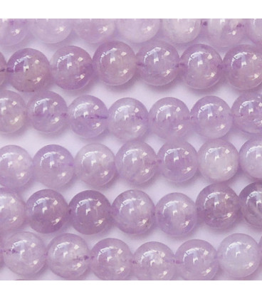 BeauMonde Bijoux - Améthyste lavande 6/6.2 mm environ perle ronde A+ Brésil