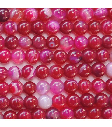 Agate 4 mm round bead veined - BeauMonde Bijoux