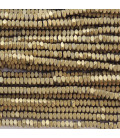Golden hematite 1x2mm hexagonal matte