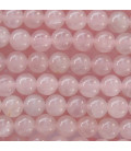 Quartz rose 6 mm environ perle ronde naturel A+ Madagascar