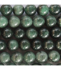 Emeraude 8/8.2 mm perle ronde couleur médium AA Brésil