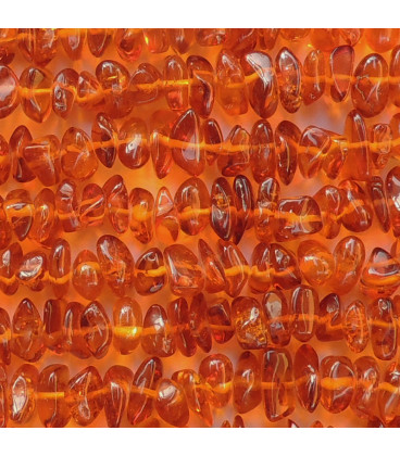 BeauMonde Bijoux - Ambre chips 6/7 mm +/- environ cognac Lituanie