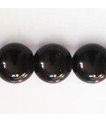 Obsidienne noire rainbow 14 mm perle ronde AA (oeil celeste) Mexique