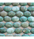 Chrysocolle 10x14mm environ ovale plat A Pérou