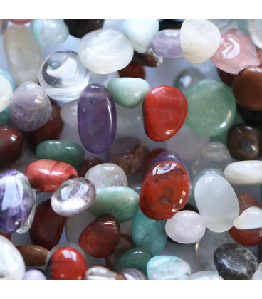 Multi pierres 10x8/11x15 mm environ goutte irrégulière percée haut - BeauMonde Bijoux