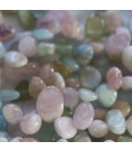 Morganite (Béryl) 10x8/11x15 mm environ goutte irrégulière percée haut Brésil