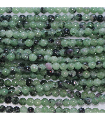 BeauMonde Bijoux - Rubyzoisite 2 mm environ perle ronde A Tanzanie