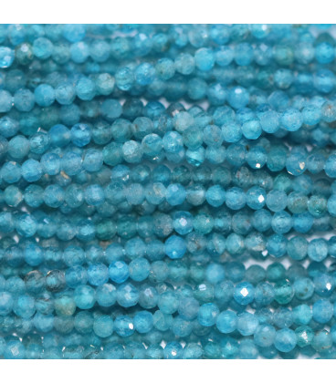 BeauMonde Bijoux - Apatite 2/2.2 mm environ perle ronde facettée AB Afrique