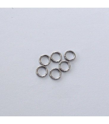 BeauMonde Bijoux - Anneau 6 mm rond acier inoxydable fil de 1mm