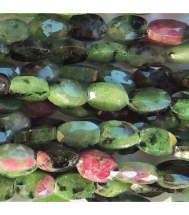 BeauMonde Bijoux - Rubyzoisite 4x6 mm ovale facetté (épaisseur 2.5mm environ) A+ Tanzanie