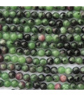 Rubyzoisite 3 mm environ perle ronde A Tanzanie