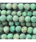 Turquoise Afrique 6 mm environ perle ronde mat AA