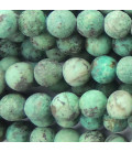 BeauMonde Bijoux - Turquoise Afrique 8/8.2 mm environ perle ronde mat AA
