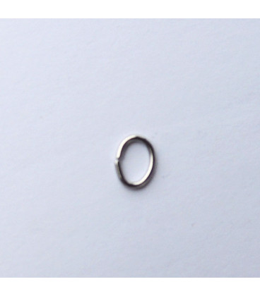 BeauMonde Bijoux - Anneau 6x7.9 mm ovale acier inoxydable fil de 0.9mm