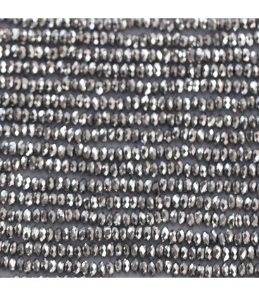 BeauMonde Bijoux - Hématite argentée 1x2 mm environ rondelle facettée