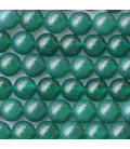 BeauMonde Bijoux - Agate 8/8.3 mm environ perle ronde verte (agate chauffée)