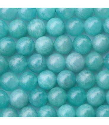 BeauMonde Bijoux - Amazonite 8/8.2 mm environ perle ronde A Pérou
