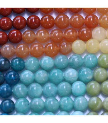 Multi pierres 6 mm perle ronde (en lot) - BeauMonde Bijoux