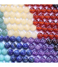 Multi pierres 6mm perle ronde 7 chakras (en lot) pierres naturelles A