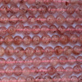 BeauMonde Bijoux - Quartz strawberry 4 mm perle ronde A Brésil