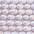 BeauMonde Bijoux - Perle de culture d'eau douce blanche 7.7x10.2mm environ olive irrégulière Chine